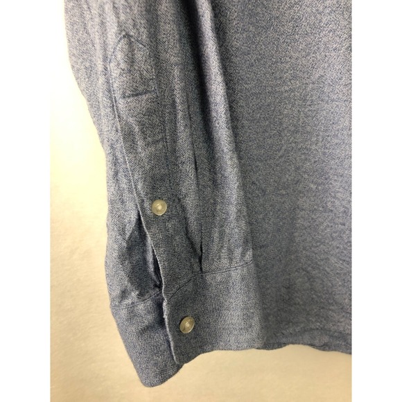 Vineyard Vines Mens Whale Shirt Size Large Slim Fit 100% Cotton Solid Blue A74 - Picture 8 of 8